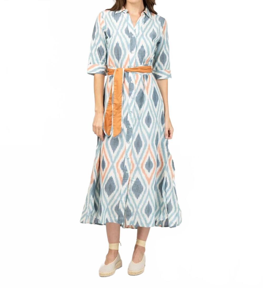 NEW BEAU & RO eloise dress in sundown ikat